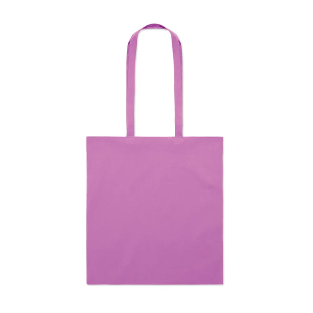gekleurde katoenen boodschappentas lange hengsels violet 2 199268