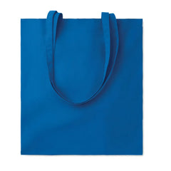 Gekleurde Katoenen Boodschappentas met Lange Hengsels - Royal Blue