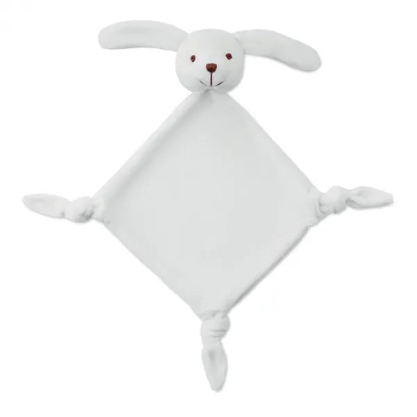 Pluche knuffeldoekje wit konijn wit 199270