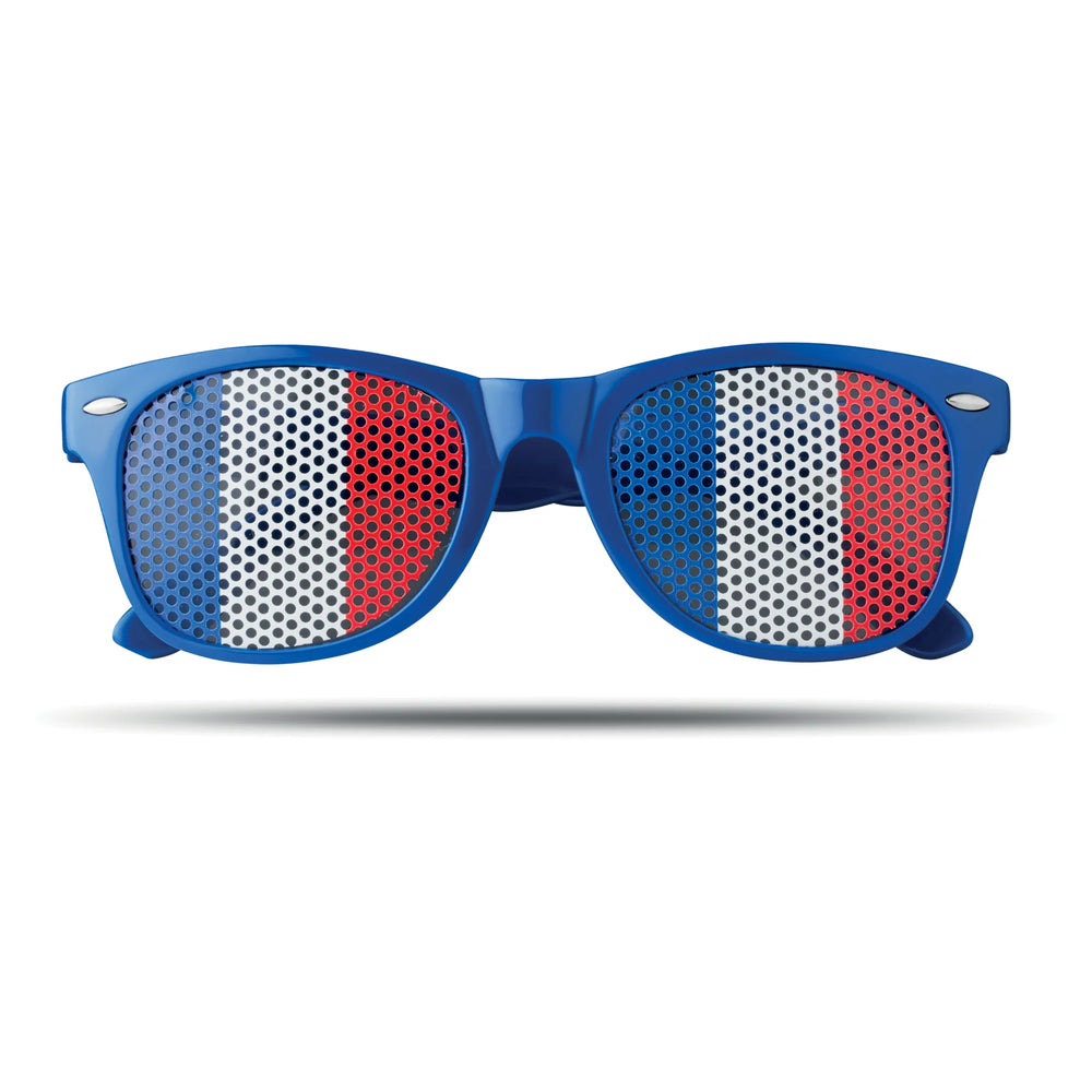 Supportersbril met Franse vlag voorzijde, Blauw, wit en rood - 199275