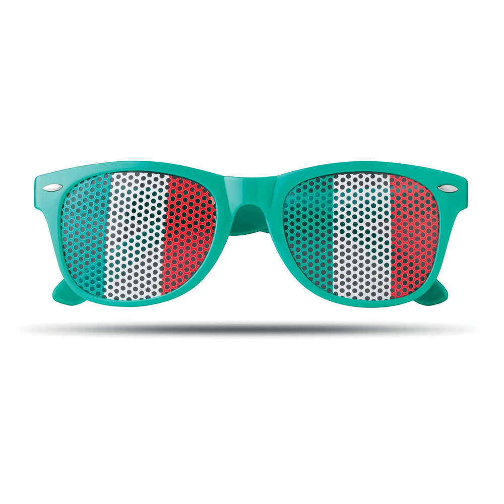 Supportersbril met Italiaanse vlag, Groen, wit en rood - 199275