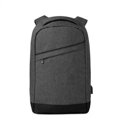 13 Inch Laptop Rugtas met USB-Oplaadkabel - Zwart