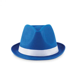 zonnehoed kobalt blauw met polyester band wit 199342