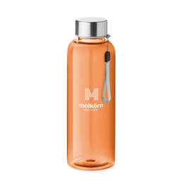 Lekvrije tritan drinkfles 500 ml met RVS dop met bedrukking, Oranje - 199356