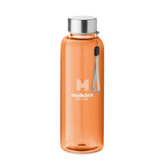 Lekvrije Tritan drinkfles 500 ml met rvs dop bedrukken - Oranje