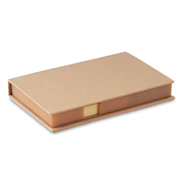 Bureauset met gerecycled memoblokje, pijlmarkers en kalender, Beige - 199394