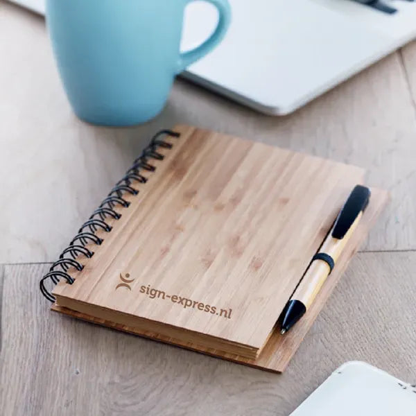 notitieboek gerecycled papier bamboe sfeer foto 199435