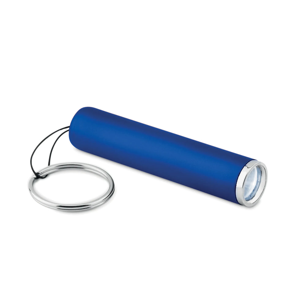 ABS sleutelhanger zaklampje met oplichtend logo bij gravering, Blauw - 199469