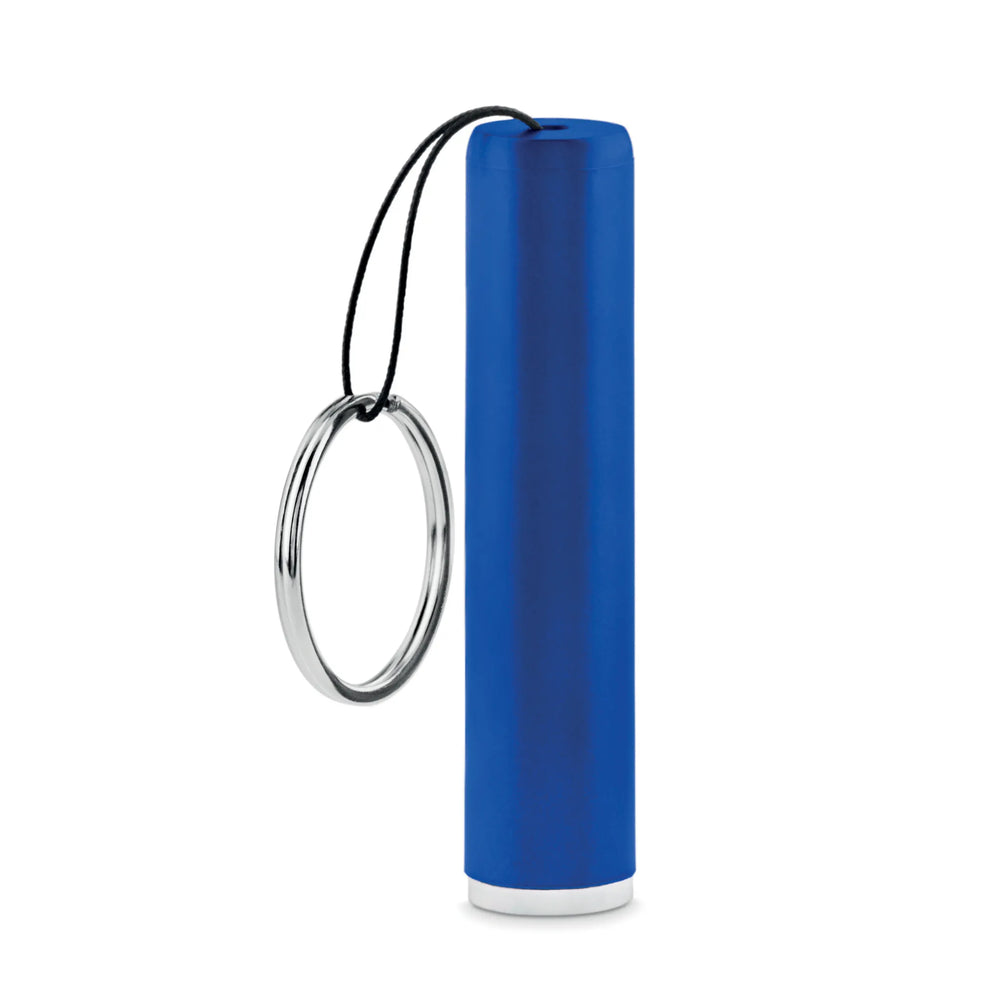 ABS sleutelhanger zaklampje met oplichtend logo bij gravering, Blauw - 199469