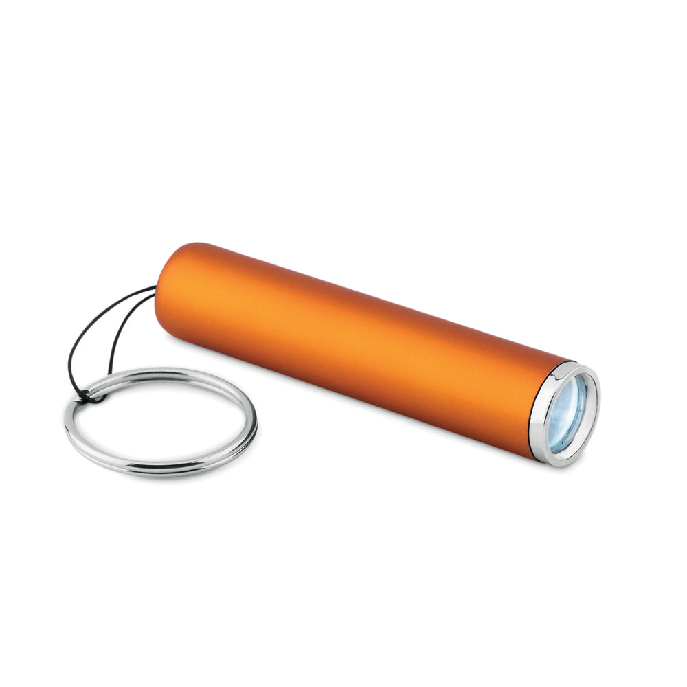 ABS sleutelhanger zaklampje met oplichtend logo bij gravering, Oranje - 199469