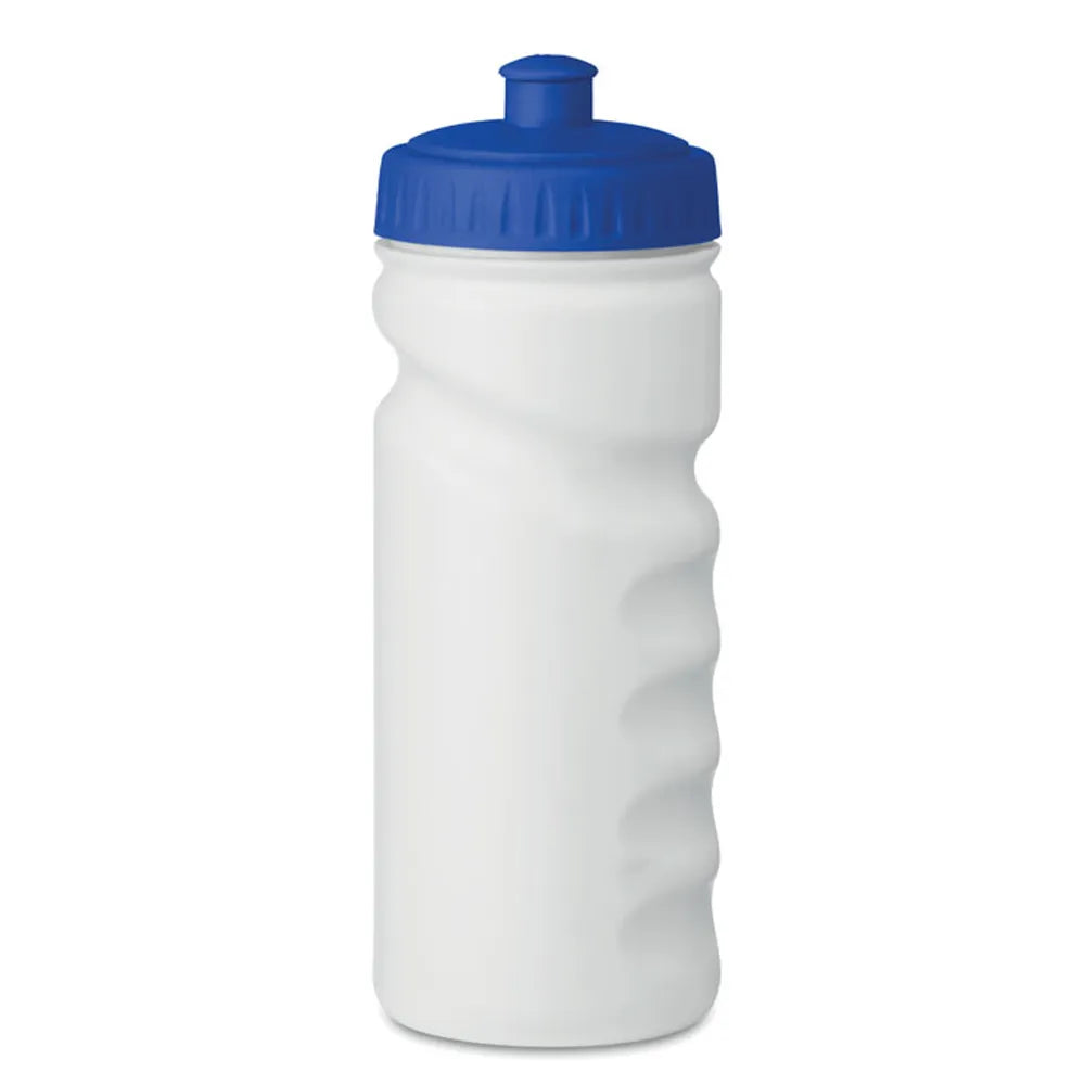 Sportbidon 500 ml met gekleurde dop, Wit en blauw - 199538