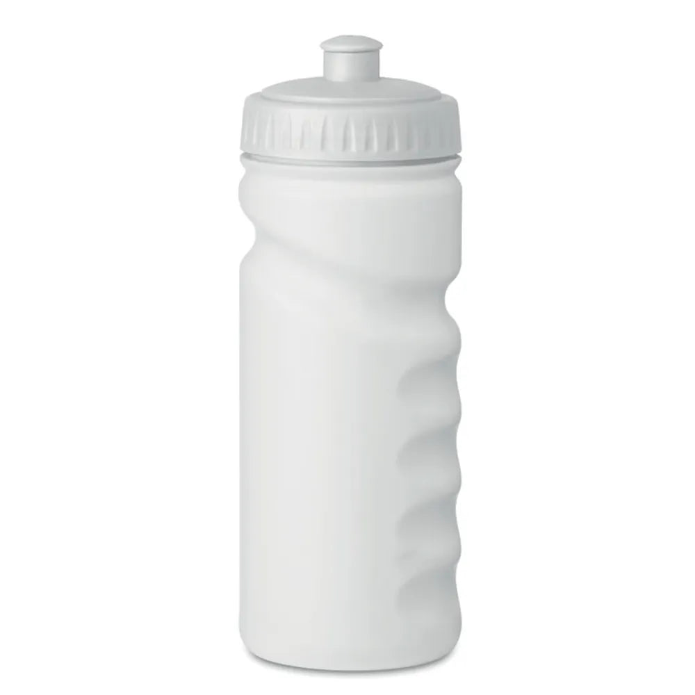 Sportbidon 500 ml met gekleurde dop, Wit - 199538