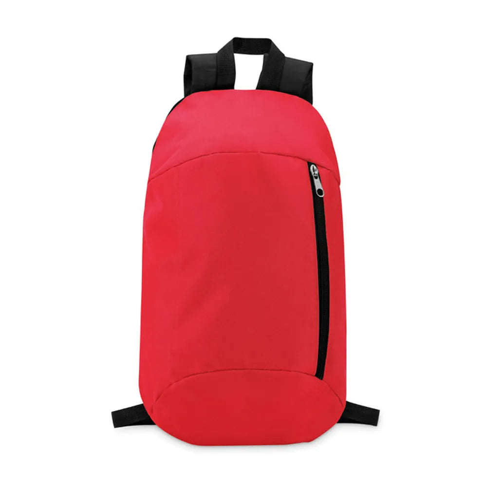 600d polyester rugzak met ritsvak en gewatteerde achterzijde rood 199577