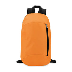 600D Polyester Rugzak met Ritsvak en Gewatteerde Achterzijde - Oranje