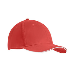 Caps van Zware Twill Katoen - Rood Wit