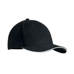 Caps van Zware Twill Katoen - Zwart Wit