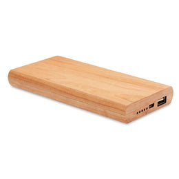 Powerbank 4000 mAh met bamboe behuizing, Bruin - 199663