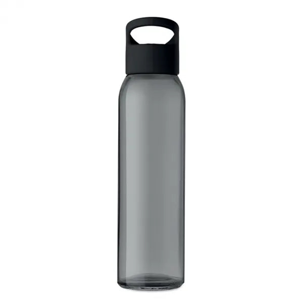 Glazen drinkfles 470 ml met PP dop, Zwart - 199746