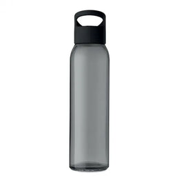 Glazen drinkfles 470 ml met PP dop, Zwart - 199746