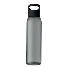 Glazen drinkfles 470 ml met PP dop bedrukken - Zwart