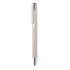 Duurzame balpen met zilveren accenten - Beige