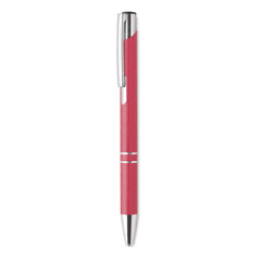 Duurzame balpen met zilveren accenten - Rood