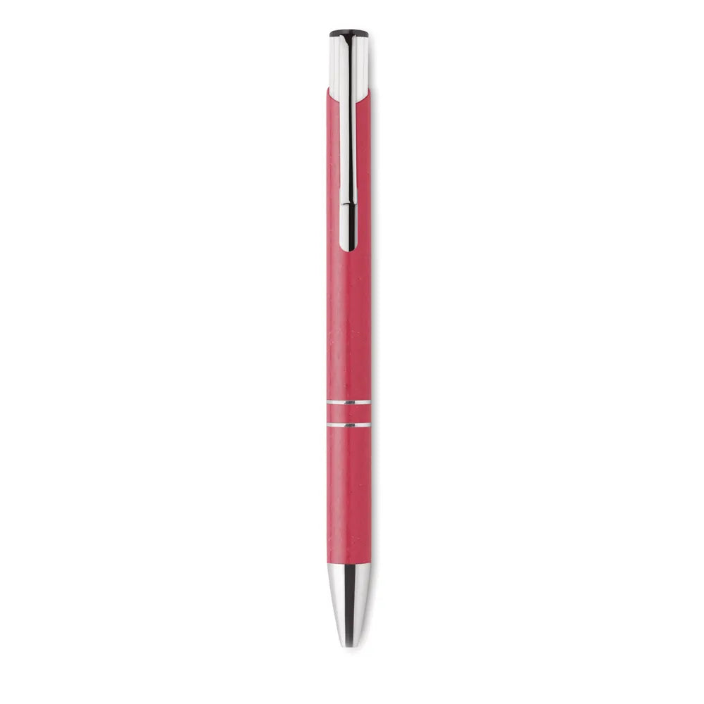 Balpen met zilveren accenten, Rood - 199762