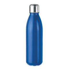 Glazen drinkfles met RVS dop | 650 ml lekvrij - Blauw