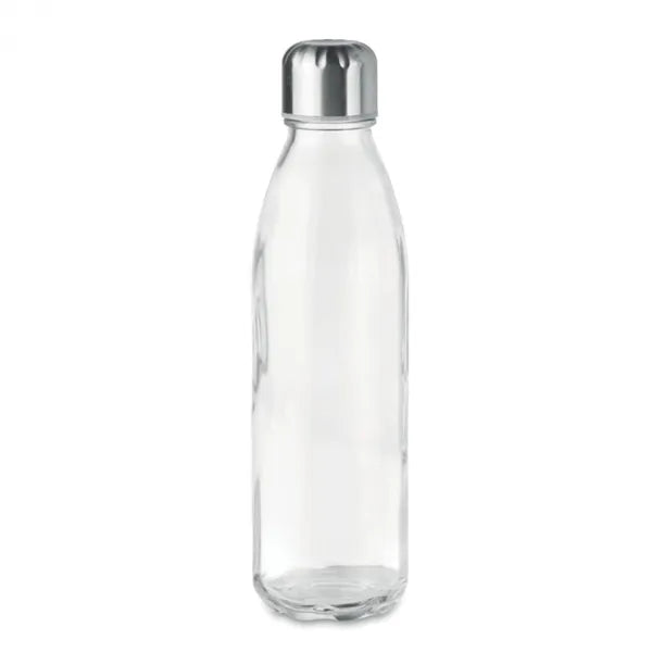 Glazen drinkfles met RVS dop 650 ml lekvrij, Transparant - 199800