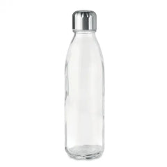 Glazen drinkfles met RVS dop | 650 ml lekvrij - Transparant