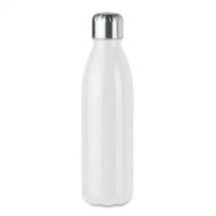 Glazen drinkfles met RVS dop | 650 ml lekvrij - Wit