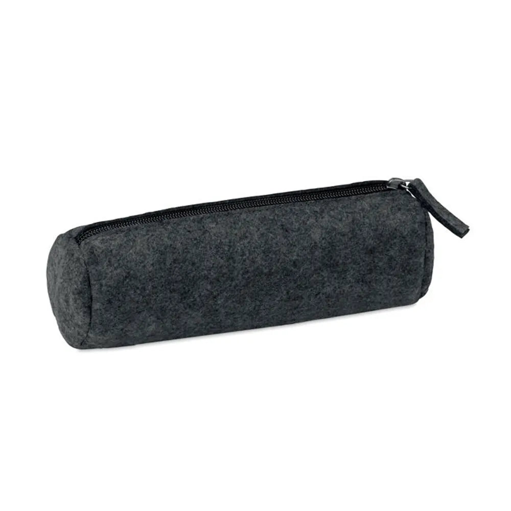 PET vilten etui met rits zijkant, Steengrijs - 199819
