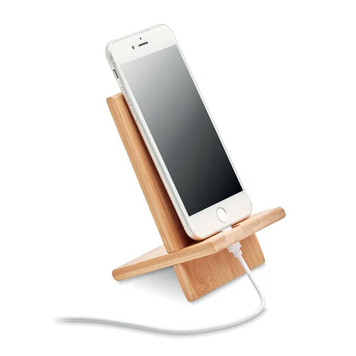 Bamboe telefoonhouder, Beige - 199944