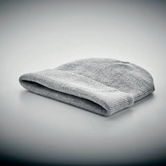 Duurzame RPET Beanie Uniseks Gebreid met Omslag - Grijs