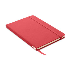 A5 Notitieboek met 600D RPET Omslag – Gerecycled Papier - Rood