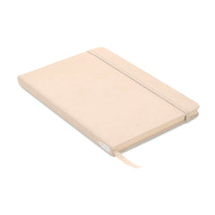 A5 Notitieboek met 600D RPET Omslag – Gerecycled Papier - Gebroken Wit