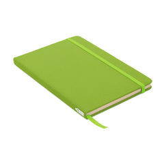 A5 Notitieboek met 600D RPET Omslag – Gerecycled Papier - Lime groen