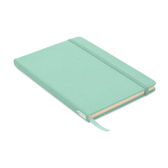 A5 Notitieboek met 600D RPET Omslag – Gerecycled Papier - Mintgroen