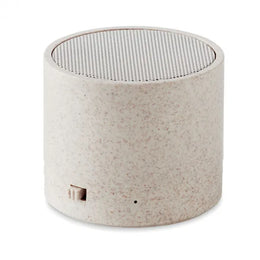Draadloze speaker van tarwestro en ABS, Crème - 199995