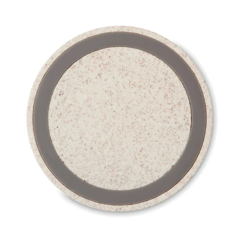 Draadloze oplader van tarwestro en ABS 15 w, Beige - 199996