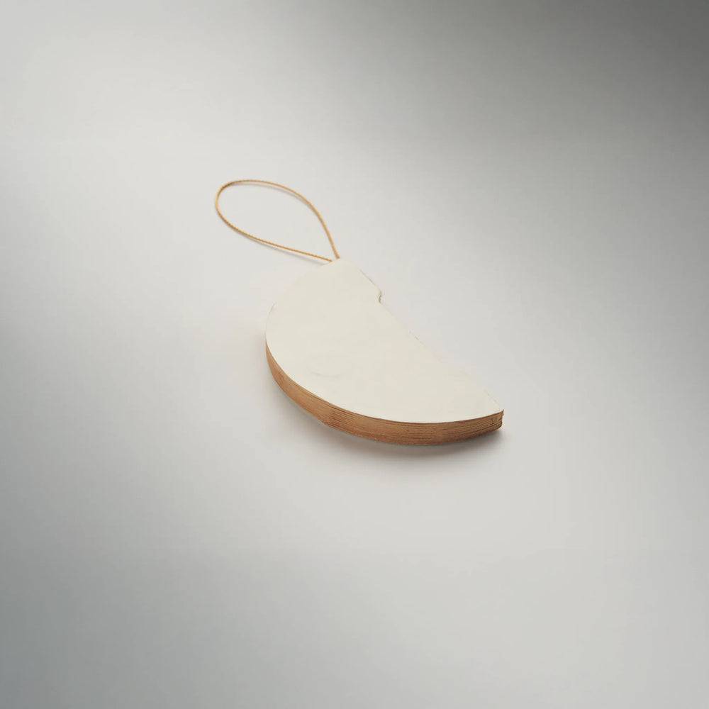 vouwbare papieren kerstbalhanger magneetsluiting beige sfeer foto dicht