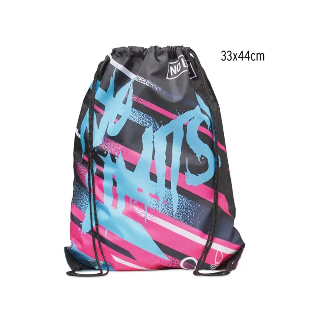 custom made trekkoord rugzak full colour roze/blauw 19MB3001