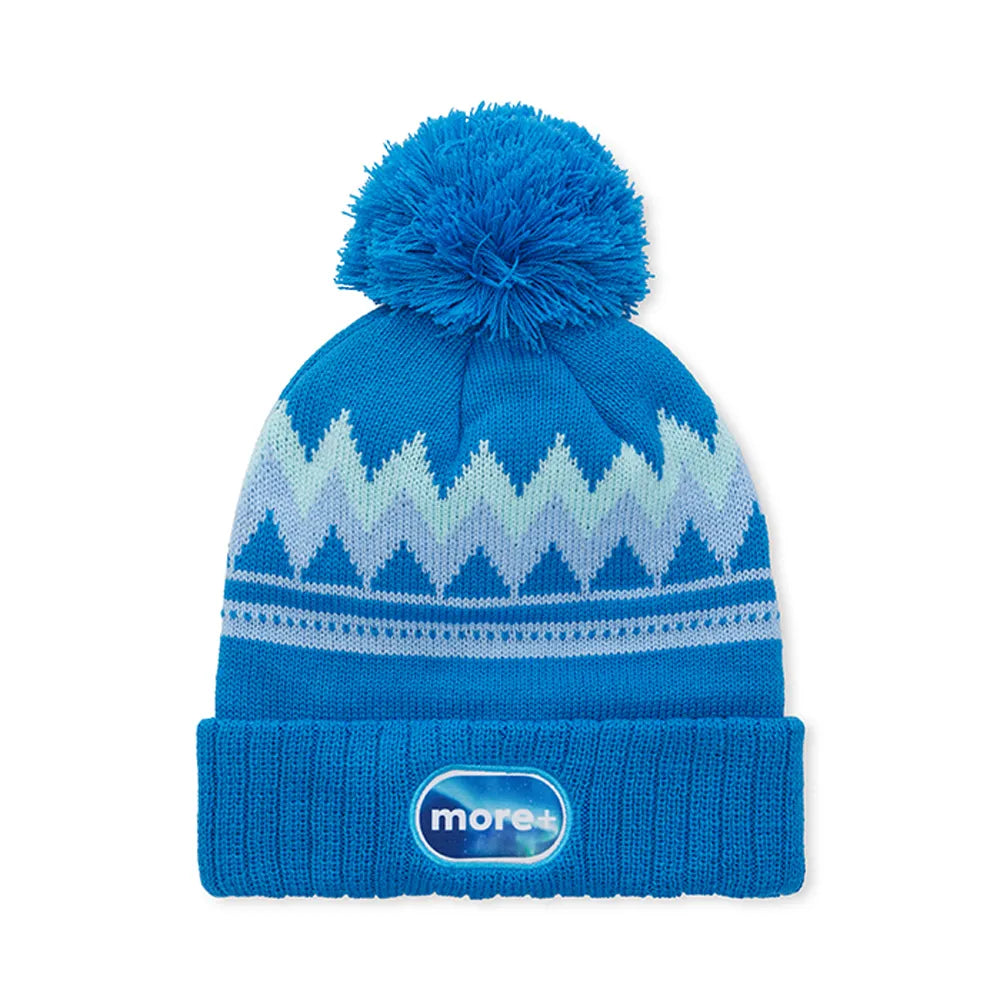 Jacquard muts met eigen patroon en pompon