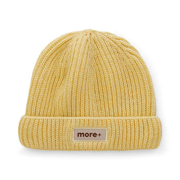 Fisherman beanie met label voorzijde, Geel - 19MW1017