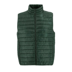 Lichtgewicht heren bodywarmer met hoge kraag - Groen