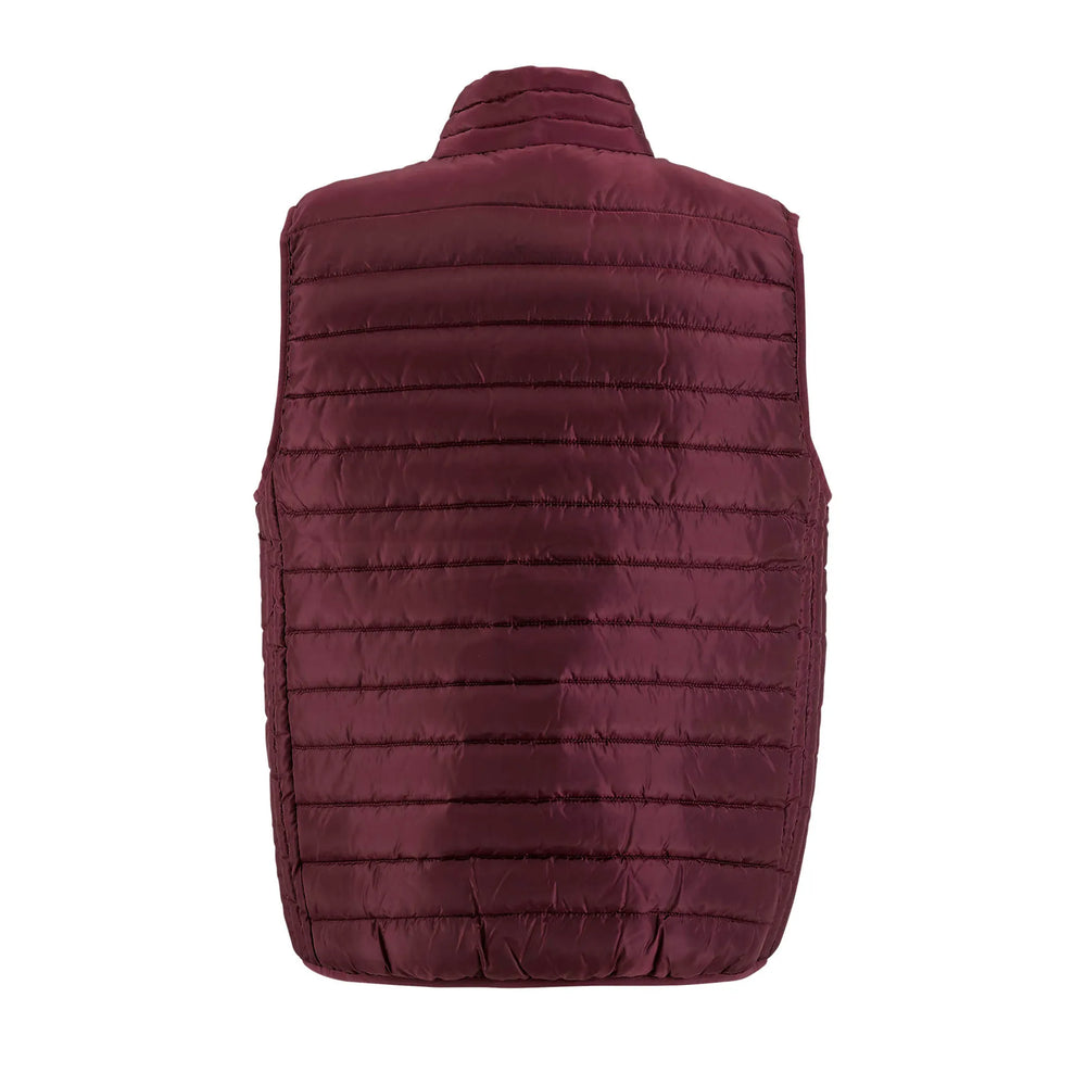 Lichtgewicht heren bodywarmer met hoge kraag - Burgundy