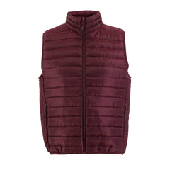 Lichtgewicht heren bodywarmer met hoge kraag - Burgundy