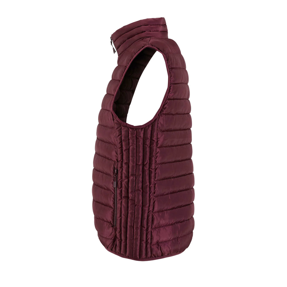 Lichtgewicht heren bodywarmer met hoge kraag - Burgundy