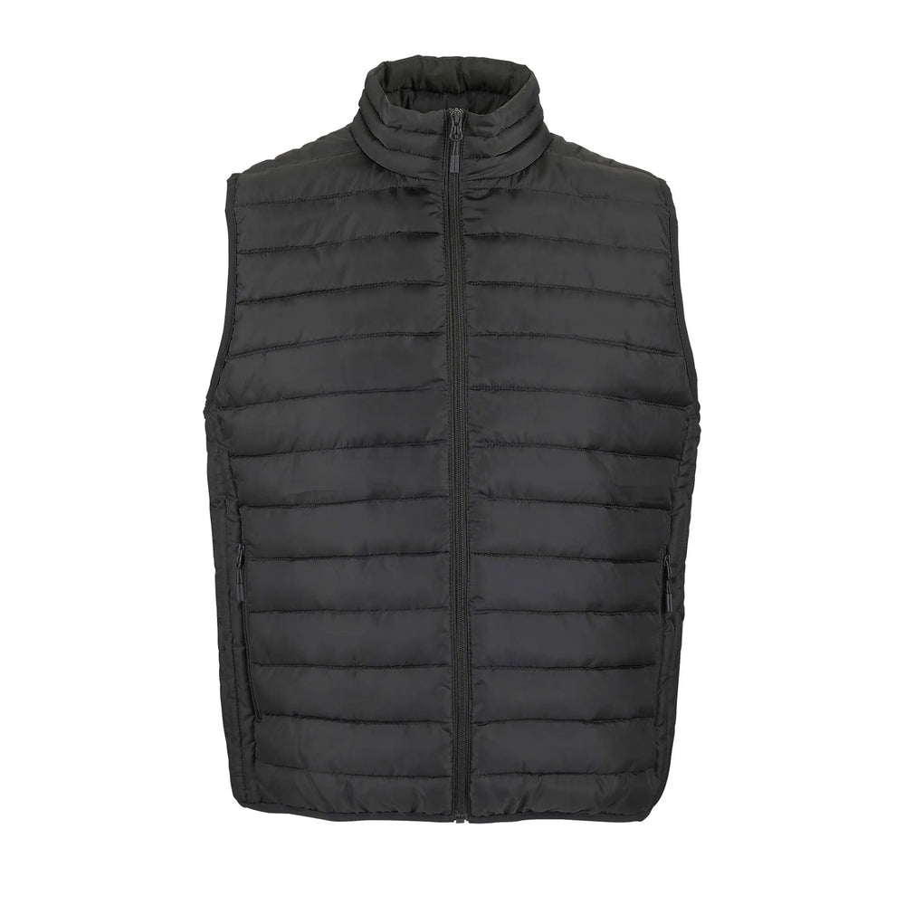 Lichtgewicht heren bodywarmer met hoge kraag - Houtskool grijs