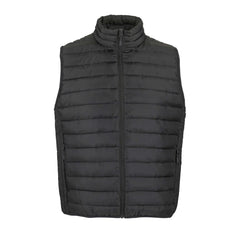 Lichtgewicht heren bodywarmer met hoge kraag - Houtskool grijs
